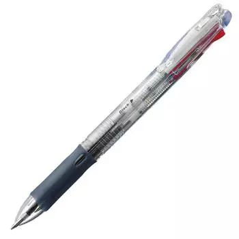 Zebra ballpoint pen slim 4C transparent 10 pieces 4-color clip-on B-B4A5-C