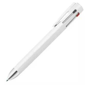 Zebra Blen4+S Multi-Function Pen, 0.7mm, White, B4SA88-W
