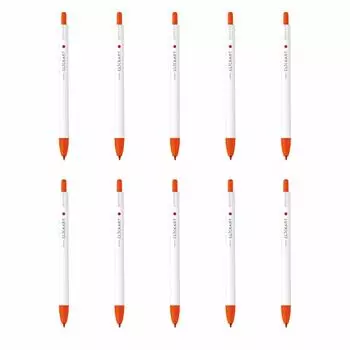 Zebra Clickart Red 10 Water-Based Pen, Orange, Pens, B-WYSS22-ROR