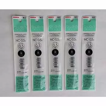 Zebra Emulsion Ballpoint Pen Refill Blen NC-0.5mm Lead Black RNC5-BK x 5 1 Pack 5 Pieces