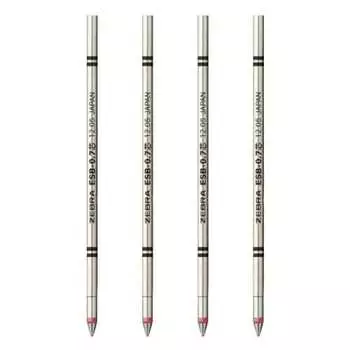 Zebra emulsion ballpoint pen refill ESB-0.7 lead red 4 pieces RESB7-R-4AZ
