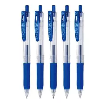Zebra Gel Ballpoint Pen Sarasa Clip 0.4mm Blue Set of 5 P-JJS15-BL5-AZ