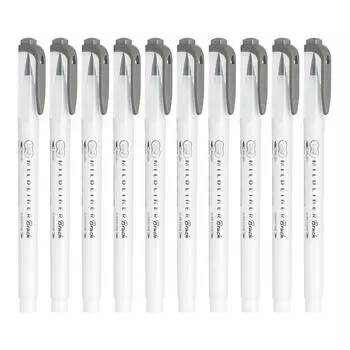 Зебра Хайлайтер Мягкие румяна Liner Blush Мягкие темно-серые 10 штук B-WFT8-MDGR темно-серого