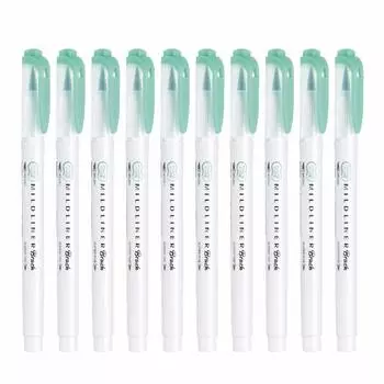 Зебра Хайлайтер Мягкие румяна Liner Blush Мягкий сине-зеленый 10 штук B-WFT8-MBG