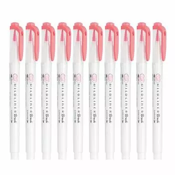 Зебра Хайлайтер Мягкие румяна Liner Blush Мягкий кораллово-розовый 10 штук B-WFT8-MCOP коралл розовый