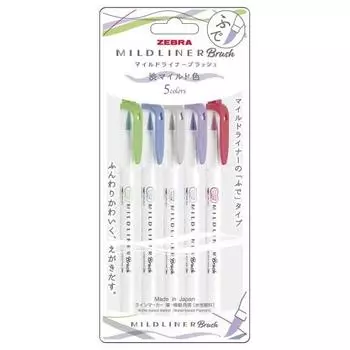 Зебра Хайлайтер Мягкий лайнер Румяна Вяжущий Мягкий Цвет NC5 Цвет WFT8-5C-NC-N