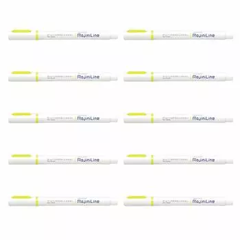 Zebra Highlighter Just Fit Mosini Line Yellow 10 Pieces B-WKS22-Y