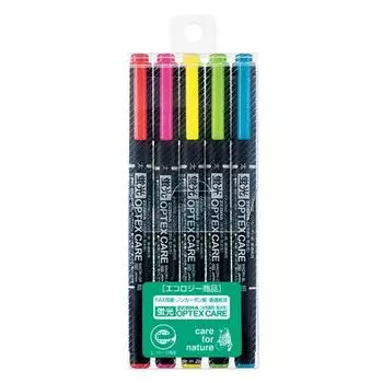 Zebra Highlighter Optex Care 5 Colors WKCR1-5C