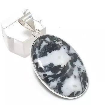 Zebra Jasper Gemstone Handmade 925 Sterling Silver Jewelry Pendant 1.89 w9n85