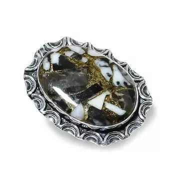 Zebra Jasper Gemstone Handmade 925 Sterling Silver Jewelry Ring Size 9 k9Y97