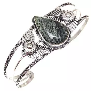 Zebra Jasper Gemstone Handmade Jewelry Cuff Bracelets 7 Adjustable