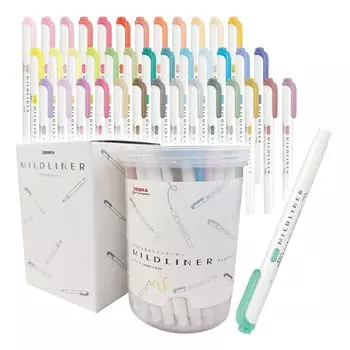 Zebra Mildliner Highlighter 40 Colors with Case Box WKT7-40C-AZ