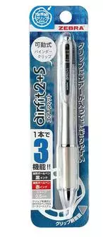 Zebra Multifunctional Pen 2 Colors Sharp Air Fit Silver + 2+S P-SA9-S