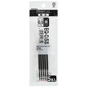Zebra oil-based ballpoint pen refill slurry EQ-0.5 lead black 5 pieces P-REQ5-BK5