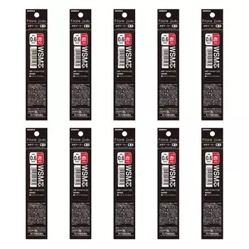 ZEBRA pen refill WSM lead red ink 10 pieces water-based B-P-RWSM-R