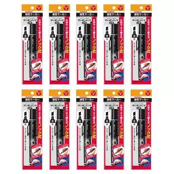 Zebra Permanent Pen Mackinnock Bold Black 10 Pieces Black B-P-YYSB6-BK чёрный