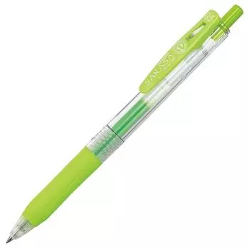 Zebra Sarasa Clip Gel Ballpoint Light Pen, 0.5mm, Green, 10-Piece Set, B-JJ15-LG