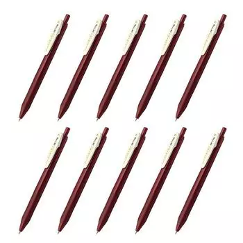 Zebra Sarasa Clip Gel Ballpoint Pen, 0.5mm, Red/Black, 10-Piece Set, B-JJ15-VRB