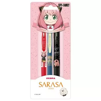 Zebra Sarasa Spy Family Gel Ballpoint Pen Set (SE-JJ15-FAMILY-SF)