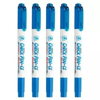 ZEBRA Water Based Pen Memorization Check Pen Alpha Blue 5 Pieces WYT20-BL-5AZ