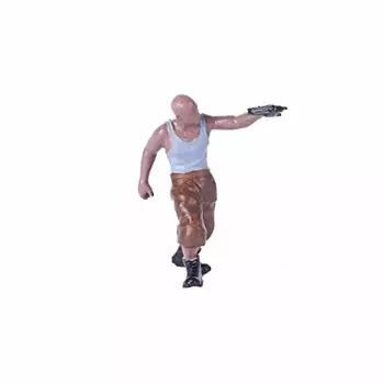 ZEDACAKAI 1/64 Фигурка Банда идет на войну Перестрелка на мотоцикле Миниатюрная смоляная модель Декорации Реквизит Цветная модель-№3