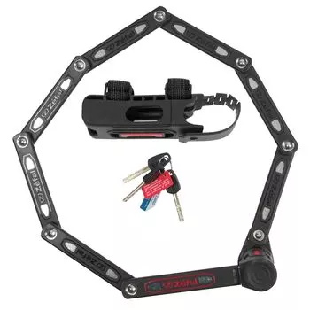 Zefal Bicycle Blade Lock F16L складная двойная система замков включает запасной ключ, устойчивый к порезам, черный 4917B K-TRAZ 1,35 кг чёрный