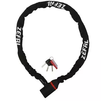 Zefal M14 Bicycle Chain Lock with Double Locking 120cm 4919 K-TRAZ System, Black, Long, чёрный