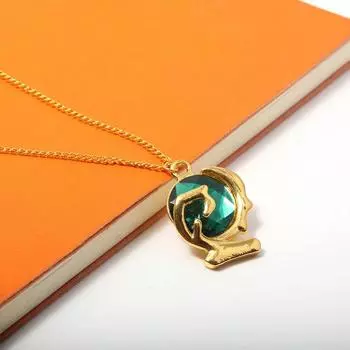 Zeldas Legend, зеленое ожерелье с драгоценными камнями, косплей, костюм унисекс, украшение, подарок, ожерелье, реквизит для вечеринки