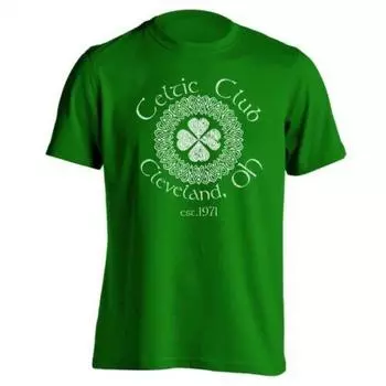 Зеленая базовая футболка унисекс Celtic Club Cleveland Ohio Irish Ireland S