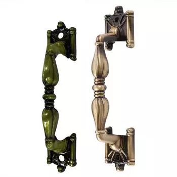 Зеленая бронзовая ручка шкафа, винтажная ручка дверного замка, металлическая многофункциональная портативная ручка в китайском стиле, практичная для украшения дома 2906-96
