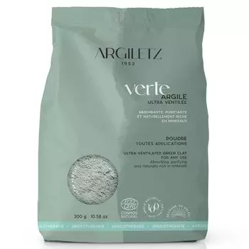 Зеленая глина сверхтонкий порошок 300г зелёный