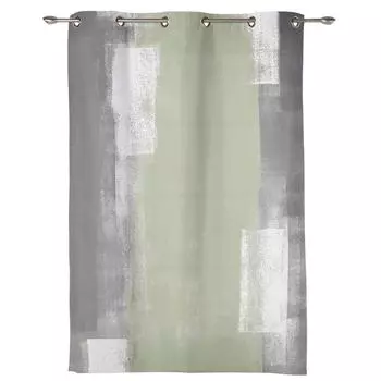 Зеленая картина маслом шалфея, текстура, оконные шторы для гостиной, дома, спальни, кухни, декор, Рождественская занавеска 135W x 60H(cm) x1