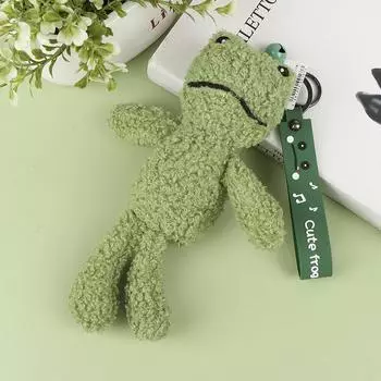 Зеленая лягушка плюшевая кукла брелок подвеска сумка украшения брелок держатель