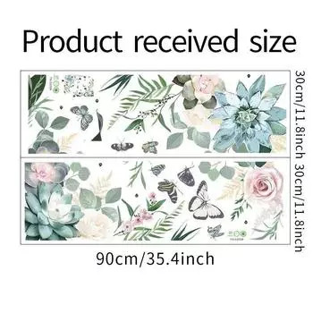 Зеленая наклейка на стену Домашний декор Наклейки на стену в гостиной Цветы Тропические листья Настенное искусство Бабочка Декор Тропические листья Обои A