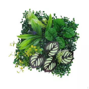 Зеленая настенная панель декора - Реалистичная листва для дома и сада Style F