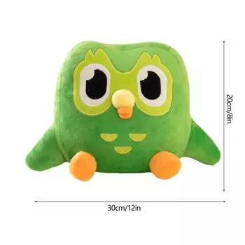 Зеленая плюшевая игрушка Duolingo Сова Duo Plushie Of Duo The Owl мультфильм аниме кукла сова мягкая мягкая игрушка детский подарок на день рождения