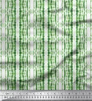 Зеленая полиэфирная креповая ткань Soimoi с принтом омбре и принтом тай-дай, 42 дюйма по метрам 42 Inch Wide - Poly Crepe зелёный