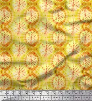 Зеленая полиэфирная креповая ткань Soimoi с принтом омбре и принтом тай-дай, 42 дюйма в ярдах 42 Inch Wide - Poly Crepe зелёный