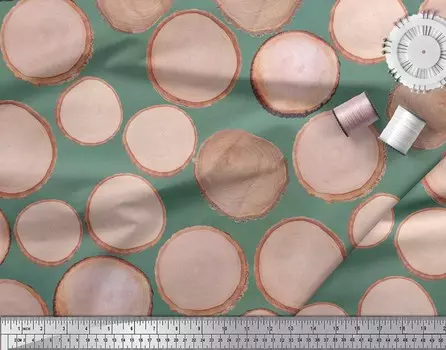 Зеленая японская креп-сатиновая ткань Soimoi с принтом океана и ракушками Ткань для рукоделия в ярдах 42 дюйма 42 Inch Wide - Poly Crepe синий