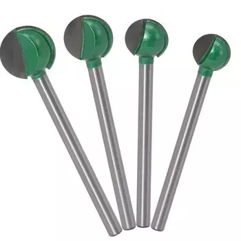 Зеленая/серебряная круглая фреза из твердого сплава со смазкой 618 Lenger