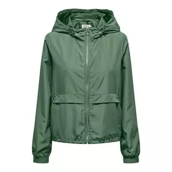Зеленая ветровка на молнии с капюшоном ТОЛЬКО для женщин