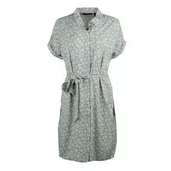 Зеленое платье-рубашка с поясом и мелкими цветочками Женский VERO MODA XS зеленый пастельный