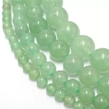 Зеленые авантюриновые кровати для изготовления ювелирных изделий, свободные распорки из натурального камня, круглые бусины, ожерелье, браслет «сделай сам», 4 мм/6 мм/8 мм/10 мм 15 дюймов Dia 4mm