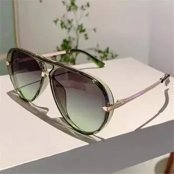 Зеленые большие солнцезащитные очки для женщин и мужчин, модные солнцезащитные очки для женщин, большие градиентные солнцезащитные очки в оправе