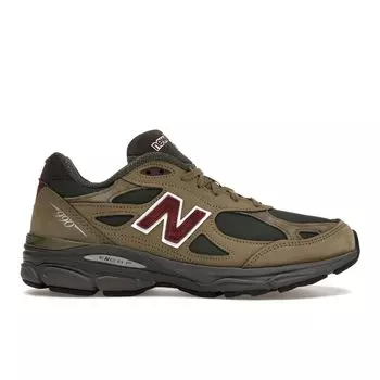 Зеленые фиолетовые кроссовки унисекс New Balance Teddy Santis x 990v3 производства США M990GP3 42.5