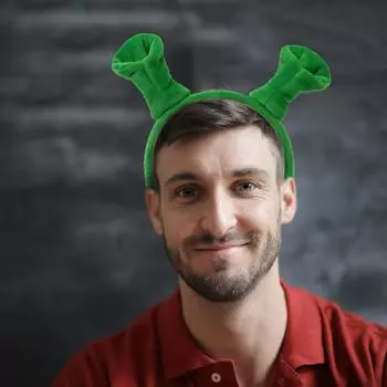 Зеленые косплей уши повязка на голову аксессуары для вечеринок косплей головной убор для взрослых One Size