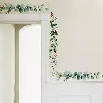 Зеленые лозы спальня гостиная кабинет фон ландшафтный дизайн настенная наклейка 25*60CM/fun-f219