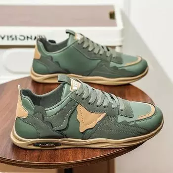 Зеленые мужские кроссовки мужские кроссовки для бега для мужчин 2024 новый дизайн пэчворк повседневная обувь комфортные кроссовки мужские кроссовки Tenis Masculino 39 зелёный