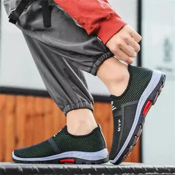 Зеленые мужские кроссовки на плоской подошве Slip-on Vulcanize Shose для мужчин Кроссовки для бега Спорт Vzuttya Посетители Импортеры Ternis Jogging 39