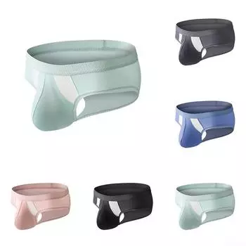 Зеленые мужские трусы Мужские трусы из эластичного ледяного шелка L